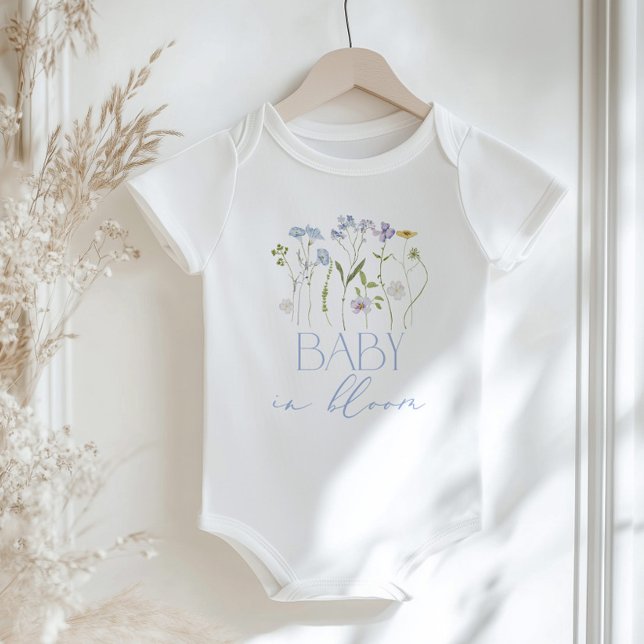 Baby in Bloom Blue Wildblumen blühend Strampler (Von Creator hochgeladen)