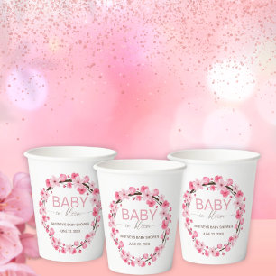 Baby in Bloom Blumenkrebs Blossom Papiertuch Pappbecher