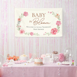Baby In Bloom Blumenmädchen-Baby-Party Banner