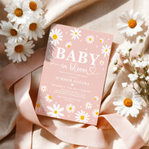 Baby in Bloom Blush Boho Daisy Blumendusche