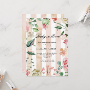 Baby In Bloom Blush Garten Baby Shower Einladung