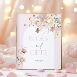 Baby in Bloom Blush Rosa Blumenbücher und Geschenk Poster