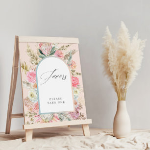 Baby in Bloom Bohemisch Floral Baby Dusche Gefalle Poster