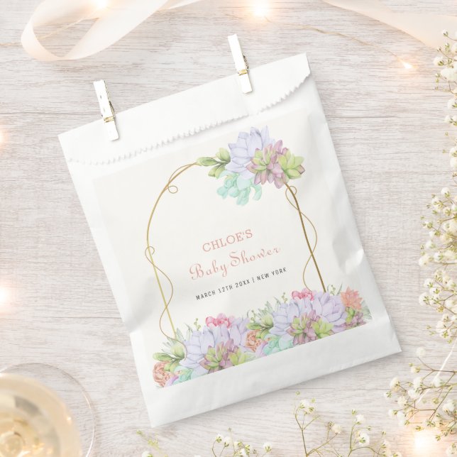 Baby in Bloom Boho Arch Cactus Baby Shower Geschenktütchen (Ausgeschnitten)