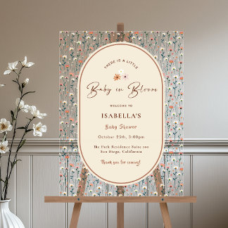 Baby in Bloom Boho Chic Blumengarten Party Dusche Acrylschild