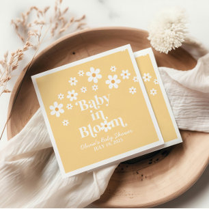 Baby in Bloom boho Daisy Yellow Baby Dusche Serviette