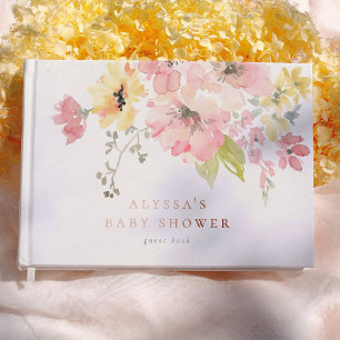 Baby in Bloom Boho Florales Babyshower für Mädchen Gästebuch