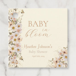 Baby in Bloom Boho Neutral Baby Dusche Geschenkanhänger