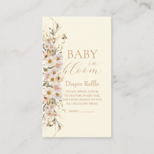 Baby In Bloom Boho Neutrale Babyparty, Windel Begleitkarte