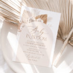 Baby in Bloom Boho Pampas Grass Baby Dusche Einladung<br><div class="desc">Freuen Sie sich auf eine kleine Dusche mit tropischem Blattwerk und weißen Blume. Freuen Sie sich auf die Freude der kleinen Gäste.</div>