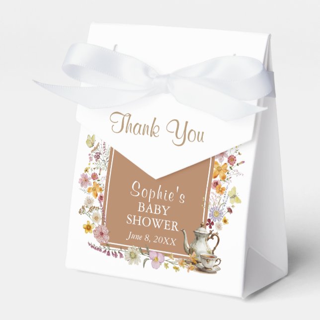 Baby in Bloom Boho Tea Party Babydusche Geschenkschachtel (Vorderseite)