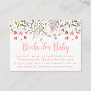 Baby in Bloom Boho Wildblume Babybuchanfrage Begleitkarte