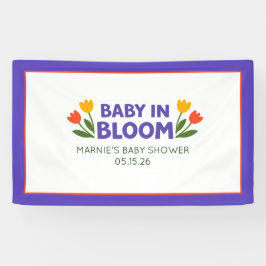 Baby in Bloom Bold Colorful Tulip Chic Baby Shower Banner