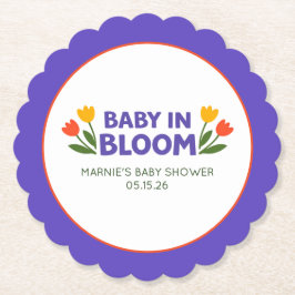 Baby in Bloom Bold Colorful Tulip Chic Baby Shower Untersetzer