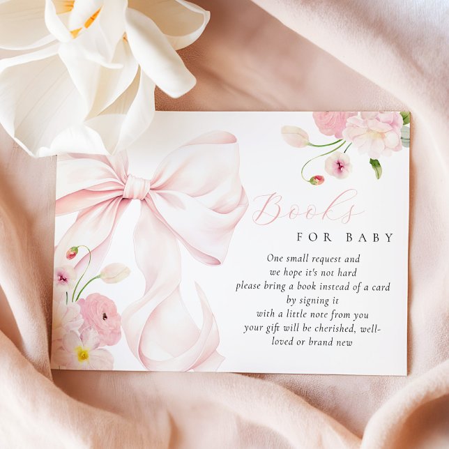 Baby in Bloom Bow Baby Showbücher für Baby Begleitkarte (Von Creator hochgeladen)