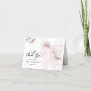 Baby in Bloom Bow Spring Garden Girl Baby Dusche Dankeskarte