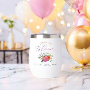 Baby in Bloom Bright Bloral Schwangerschaft Ankünd