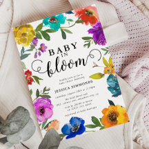 Baby in Bloom Bright & Bold Floral Baby Dusche