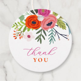 Baby in Bloom Bright Floral Baby Dusche Geschenkanhänger