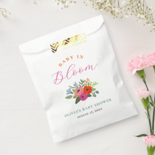 Baby in Bloom Bright Floral Baby Dusche Geschenktütchen