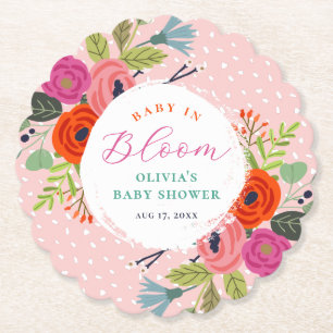 Baby in Bloom Bright Floral Baby Dusche Untersetzer