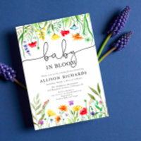 Baby in Bloom bunter Wildblumen Babydusche