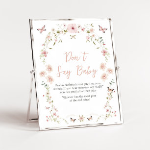 Baby in Bloom Butterfly Babydusche Sage nicht Baby Poster