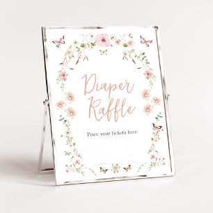 Baby in Bloom Butterfly Babydusche Windelwanne Poster