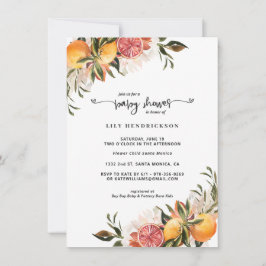 Baby in Bloom | Citrus Baby Shower Einladung