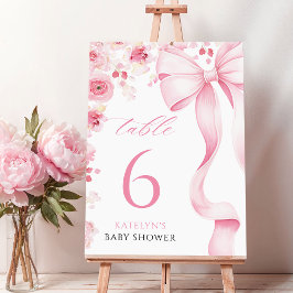 Baby in Bloom Coquette Table Numbers Tischnummer