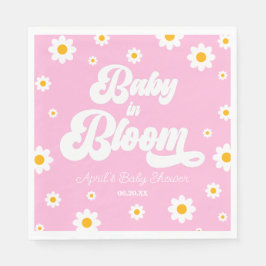 Baby in Bloom Daisy Blume Floral Pink Baby Dusche Serviette