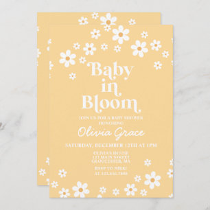 Baby in Bloom Daisy gelbe BläserBaby-Dusche Einladung