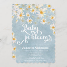 Baby in Bloom Daisy Kinderdusche Einladung
