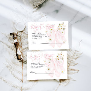 Baby in Bloom Daisy Pink Bow Girl Baby Dusche Begleitkarte