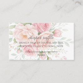 Baby in bloom diaper raffle baby shower game begleitkarte