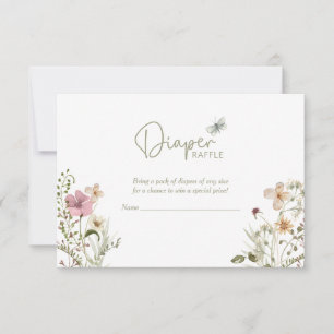 Baby in Bloom Diaper Raffle Girl Baby Dusche Einladung