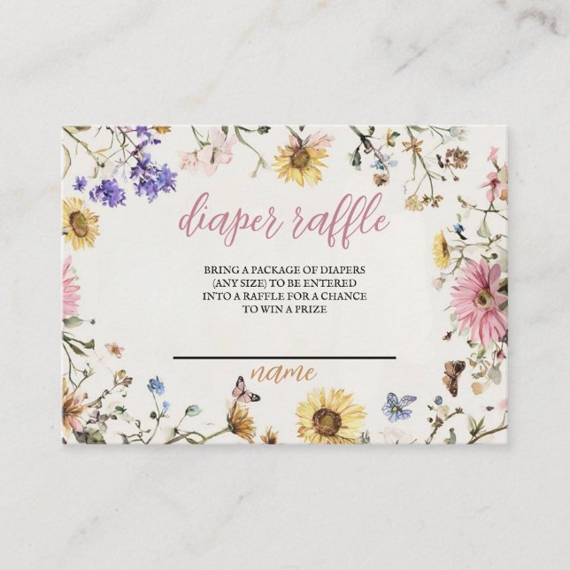 Baby in Bloom Diaper Raffle Ticket (Vorderseite)