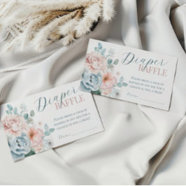Baby in Bloom Dusty Blue Baby Duwer Diaper Tombola Begleitkarte