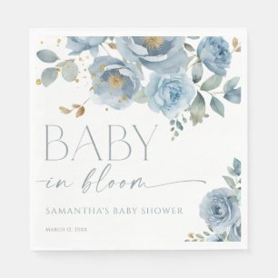 Baby in Bloom Dusty Blumenjungen Babydusche Serviette
