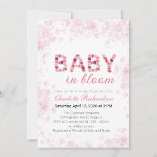 Baby in Bloom Einladung Frühlings-Baby-Party