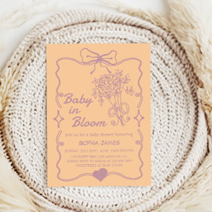 Baby in Bloom - Elegante Baby-Dusche Einladung
