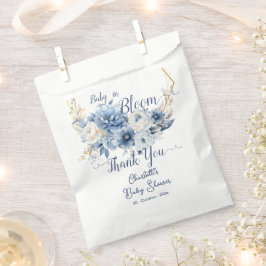 Baby in Bloom Elegante Blue Flowers Babydusche Geschenktütchen