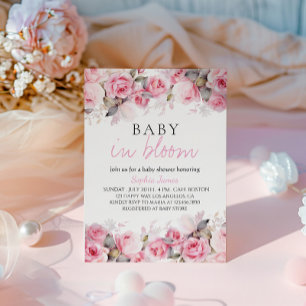 Baby in Bloom - Elegante Dusche in Floral Baby Einladung