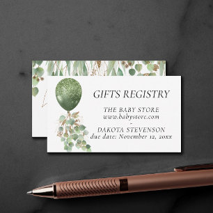 Baby in Bloom   Eukalyptus Gift Registry Jedes Ere Begleitkarte