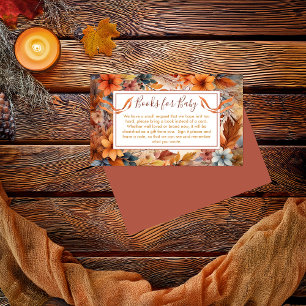 Baby in Bloom Fall Floral Duschbücher für Baby Begleitkarte