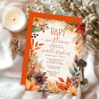Baby in Bloom Fall Floral Frame Baby Dusche