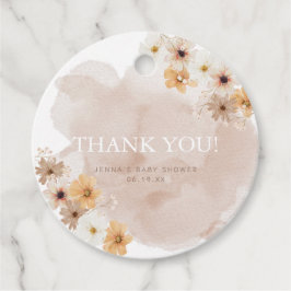 Baby in Bloom Favor Tag Geschenkanhänger