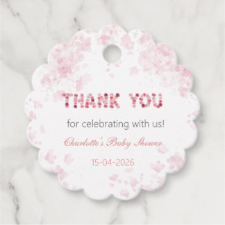 Baby in bloom favor tag | Spring baby shower decor Geschenkanhänger