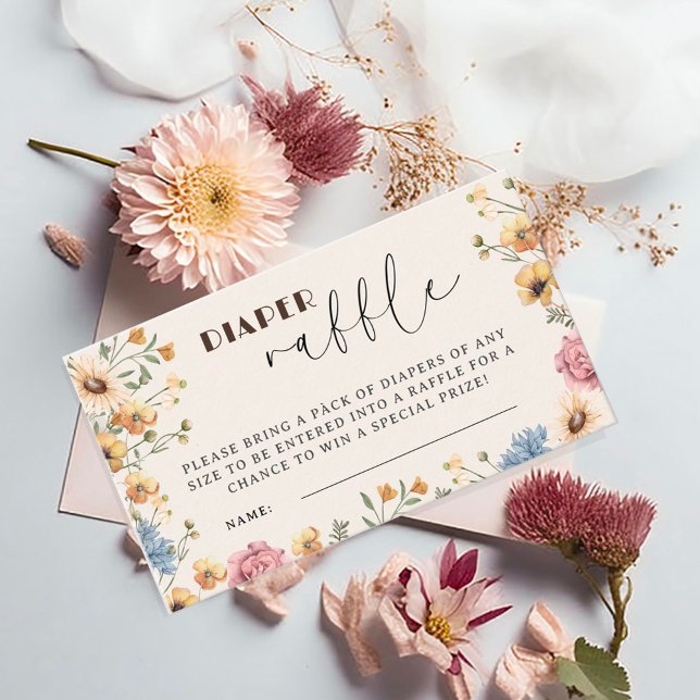 Baby in Bloom Floral Baby Duschdusche Windelwanne Begleitkarte (Von Creator hochgeladen)