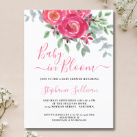 Baby in Bloom Floral Baby Dusche Einladung